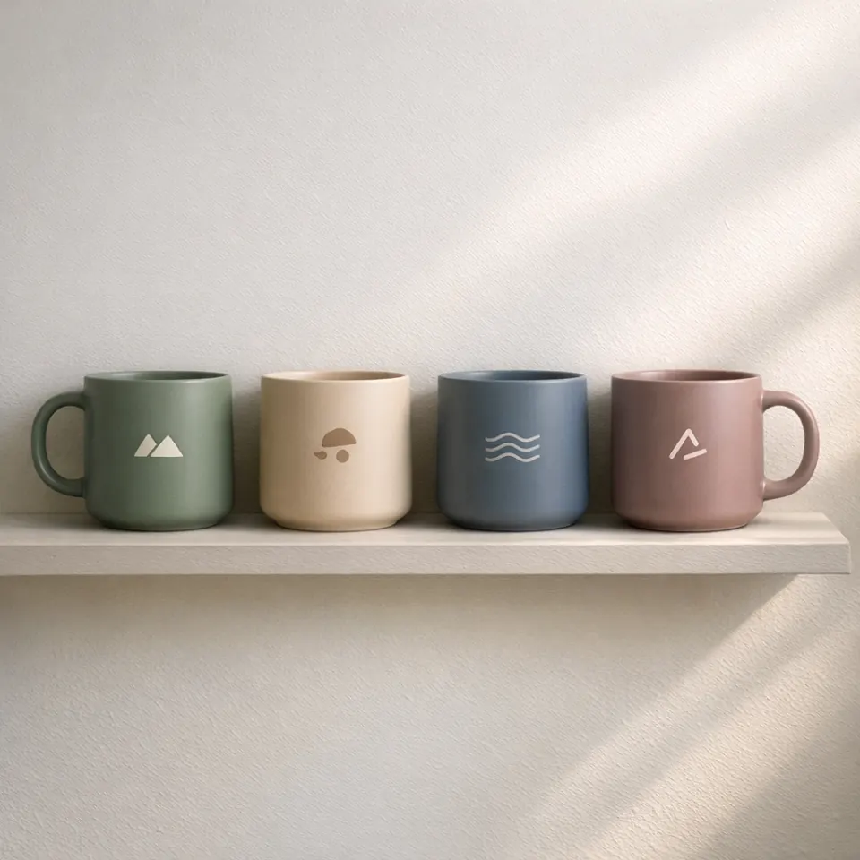 Matowy kubek reklamowy z logo firmy